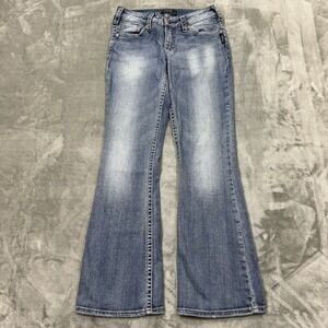 Silver Jeans Womens 26/30 Blue Suki Bootcut Medium Wash Denim Pocket Casual Logo